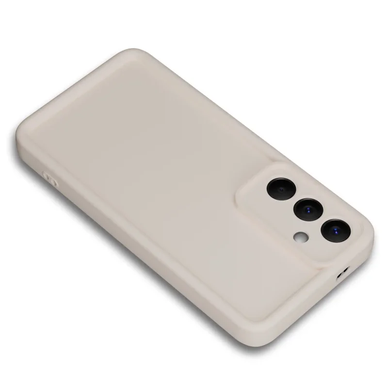 Białe etui silikonowe do Samsung Galaxy S26 z osłoną CAMERA PROTECT