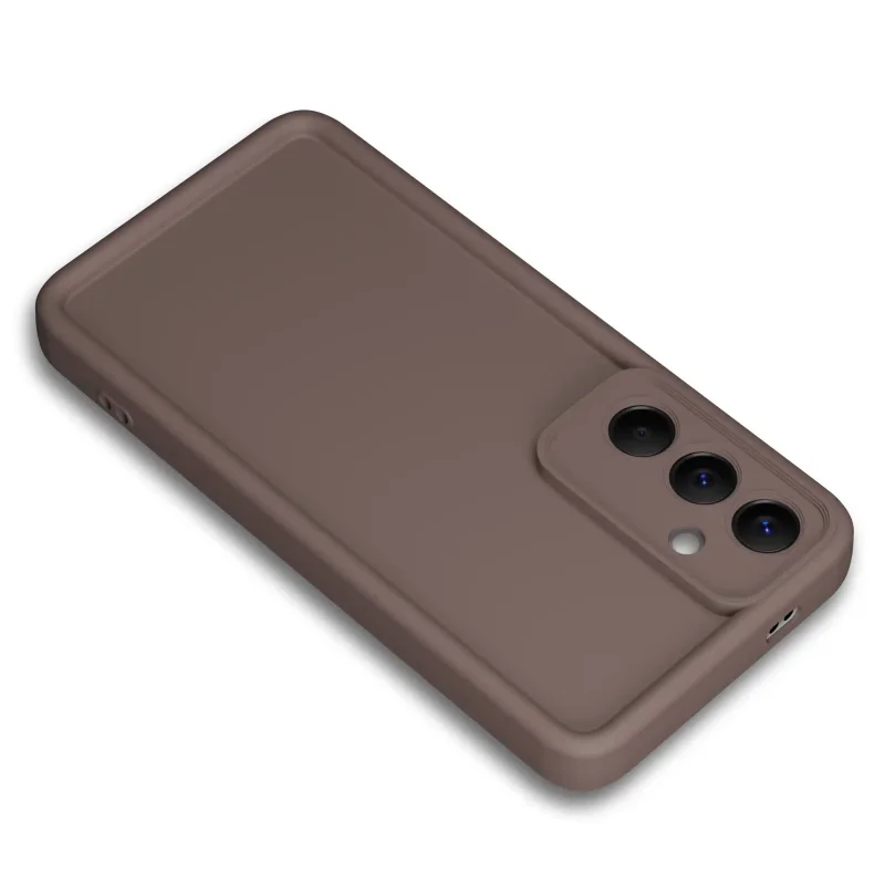 Brązowe etui silikonowe do Samsung Galaxy S26 z osłoną CAMERA PROTECT