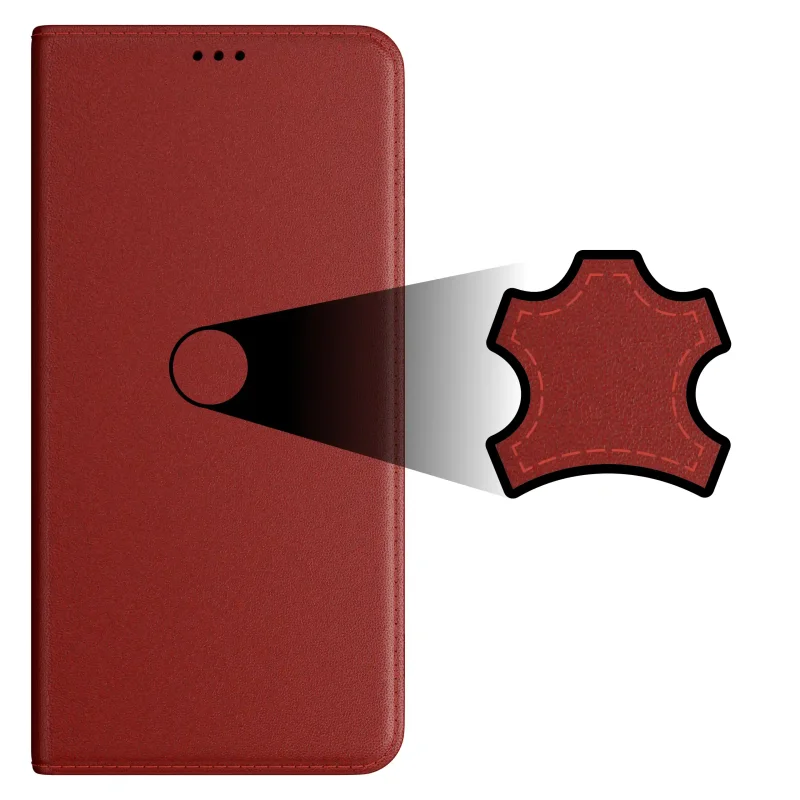Skórzane bordowe etui zamykane do Samsung Galaxy A27