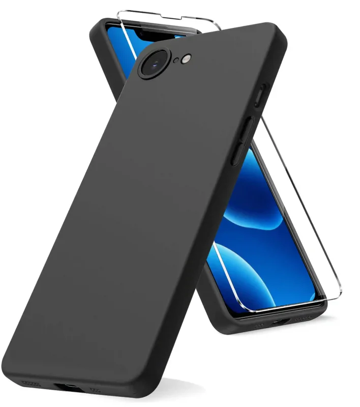Elastyczne etui do iPhone 16e / 17e w kolorze czarnym z matową powierzchnią ograniczającą ślady palców