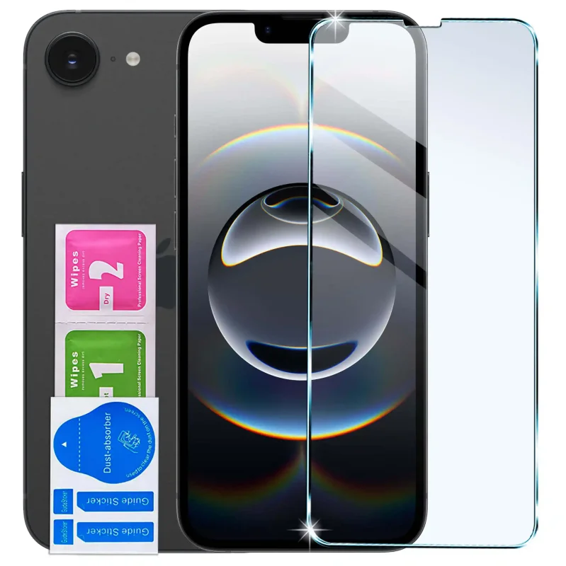 Szkło hartowane 9H do iPhone 16e / 17e i zestaw do montażu