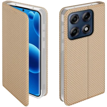 Etui do Motorola Edge 70 Pro 5G złote zamykane
