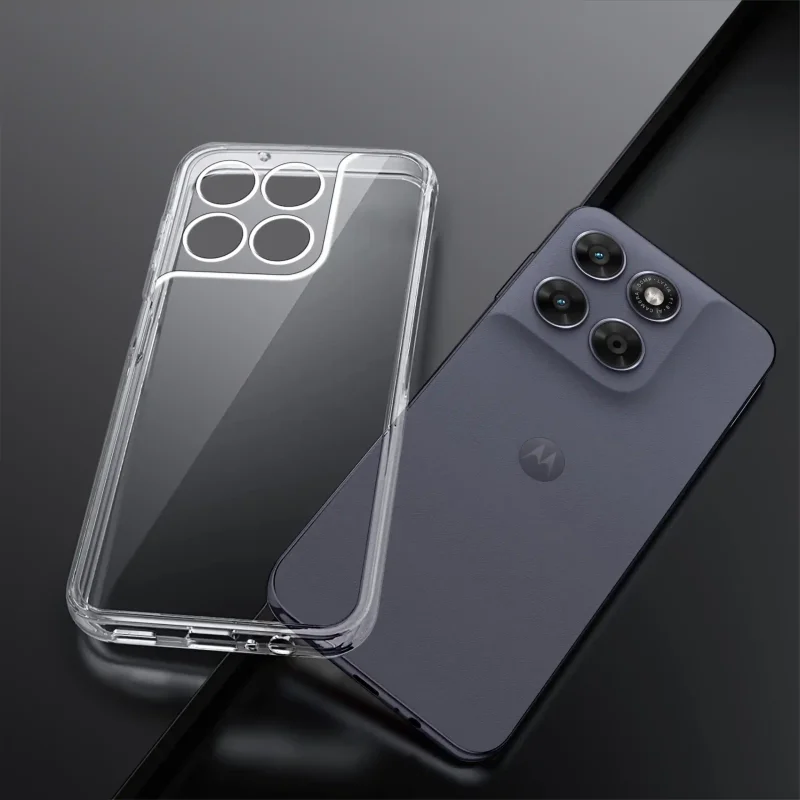 Motorola Moto G37 i przezroczyste etui wzmacniane