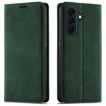 Etui do Samsung Galaxy A36 / A37 5G z klapką skórzane Velvet zielone ze szkłem