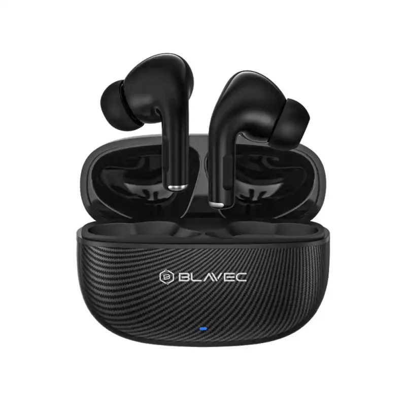 Bezprzewodowe słuchawki dokanałowe Blavec Bluetooth czarne TWS z mikrofonem