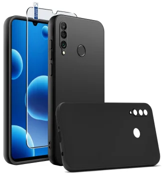 Etui do Huawei P30 Lite czarne matowe ze szkłem