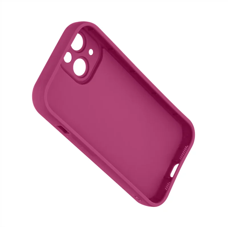 Etui do Iphone 15 silikonowe serce różowe ze szkłem