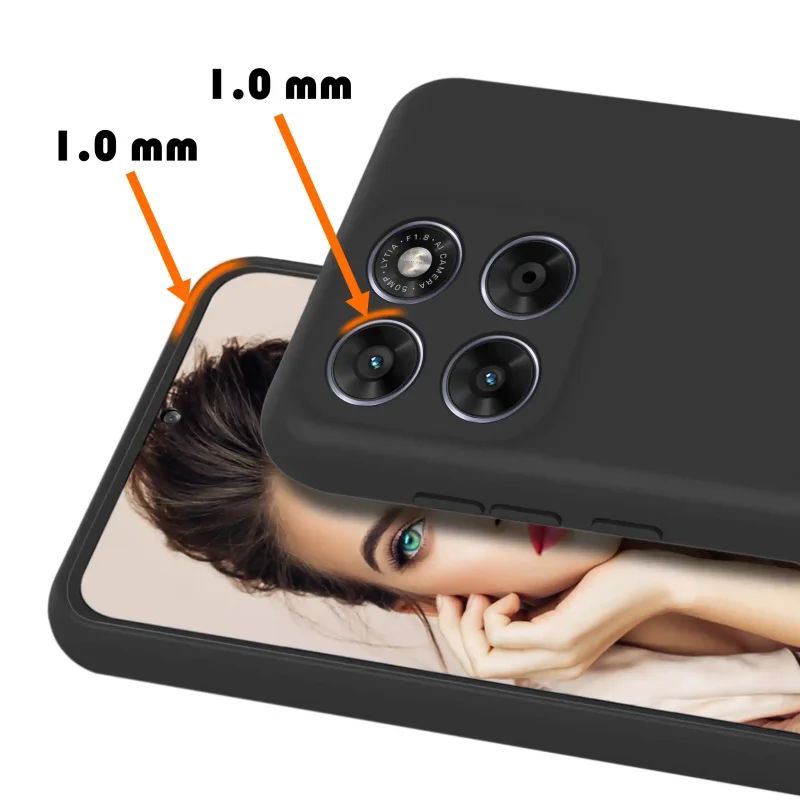 Etui Motorola Moto G67 5G / G77 5G podwyższone ranty ochrona aparatu i krawędzi 1 mm