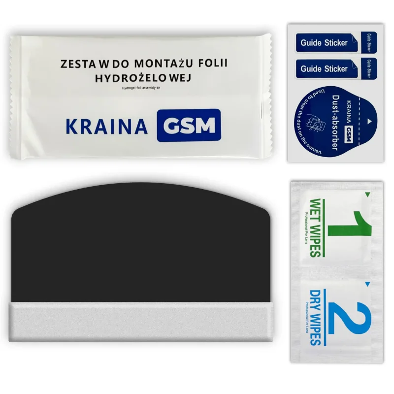 Zestaw do montażu folii matowej AG MATTE na ekranie Realme C67 4G: ściereczki, naklejki i karta dociskowa