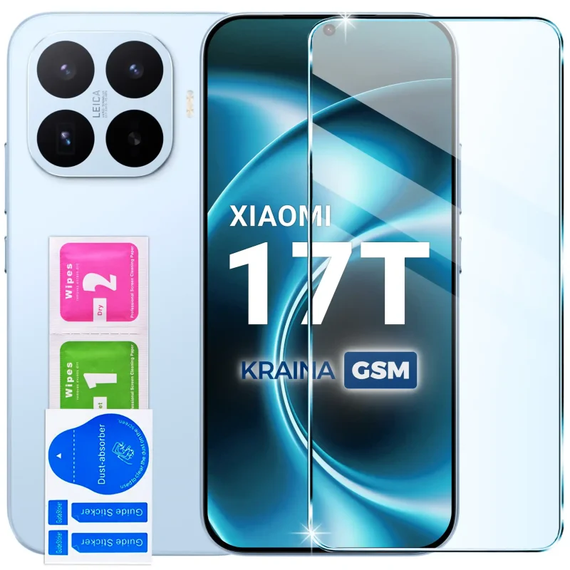 Szkło hartowane 9H do Xiaomi 17T i zestaw do montażu
