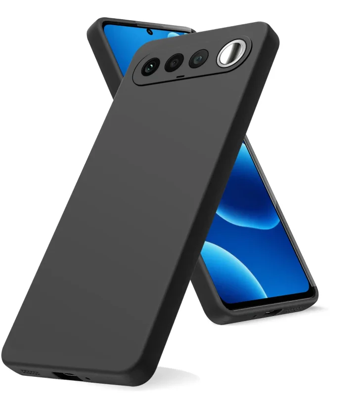 Elastyczne etui do Realme 16 5G w kolorze czarnym z matową powierzchnią ograniczającą ślady palców
