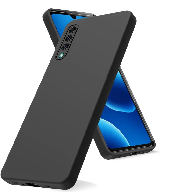 Elastyczne etui do Samsung Galaxy A50 / A30s w kolorze czarnym z matową powierzchnią ograniczającą ślady palców