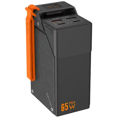 Powerbank BLAVEC 30000 mAh z szybkim ładowaniem 65W PD – widok portów 2x USB-C oraz 2x USB-A