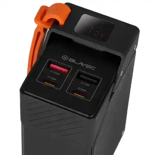 Szybki powerbank BLAVEC 30000 mAh 65W USB-C PD z wyświetlaczem poziomu baterii i smyczą transportową