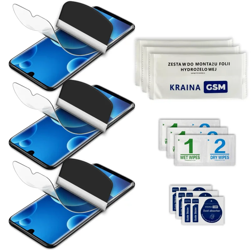 Folia ochronna hydrożelowa do Xiaomi Redmi A7 Pro 3 sztuki w zestawie