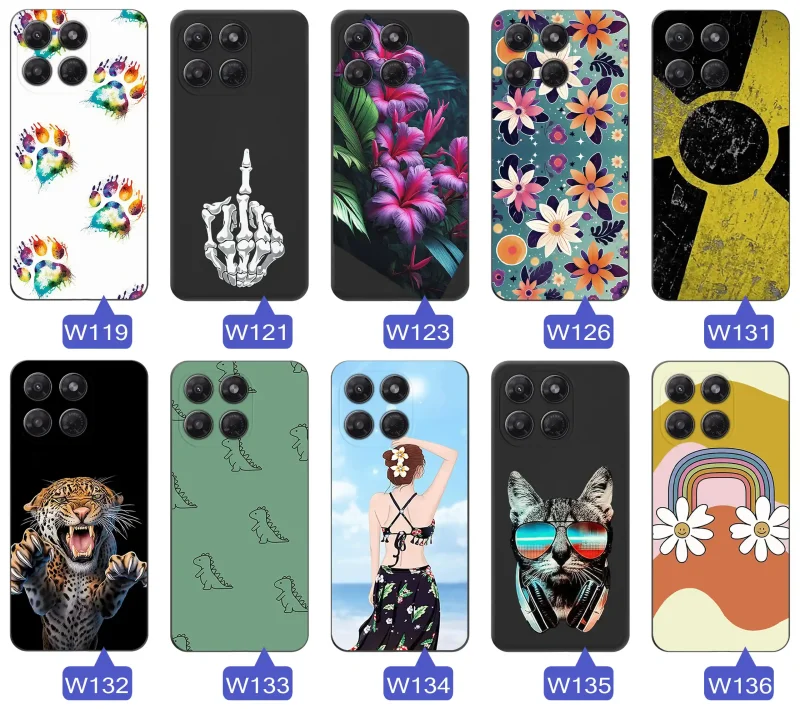 Case do Motorola Moto G37 z nadrukiem: różnorodne wzory kwiatowe, zwierzęce, abstrakcyjne i młodzieżowe grafiki