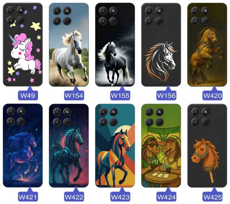 Kolekcja wzorów z koniem na etui do Motorola Moto G37: kolorowe grafiki, hobby horse, jednorożec