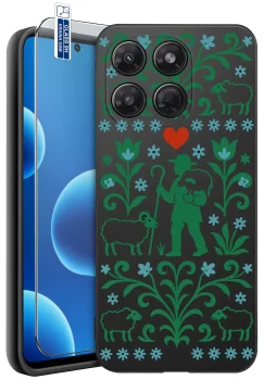 Etui do Motorola Moto G37 różne wzory ludowe ze szkłem