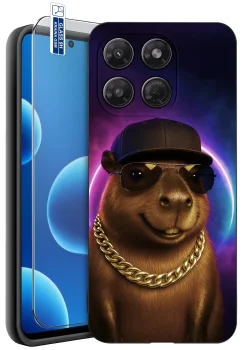 Etui do Motorola Moto G37 różne wzory z kapibarą ze szkłem