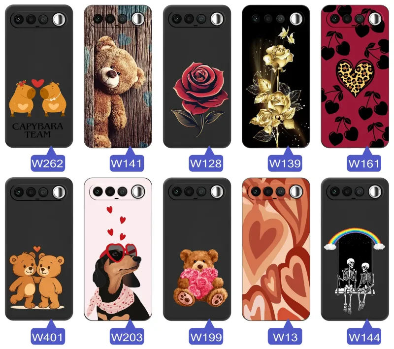 Różne wzory walentynkowe z sercem do Realme 16 5G: motywy inspirowane miłością