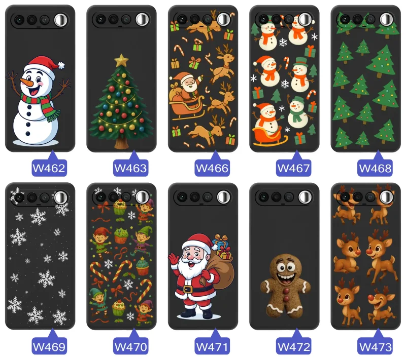 Różne wzory świąteczne na etui do Realme 16 5G: pierniki, śnieżynki, renifery, choinki, Mikołaje