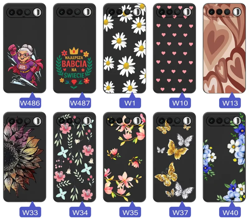 Różne etui dla Babci do Realme 16 5G:  kwiaty, serca, napis Najlepsza Babcia na świecie, Babcia superbohaterka