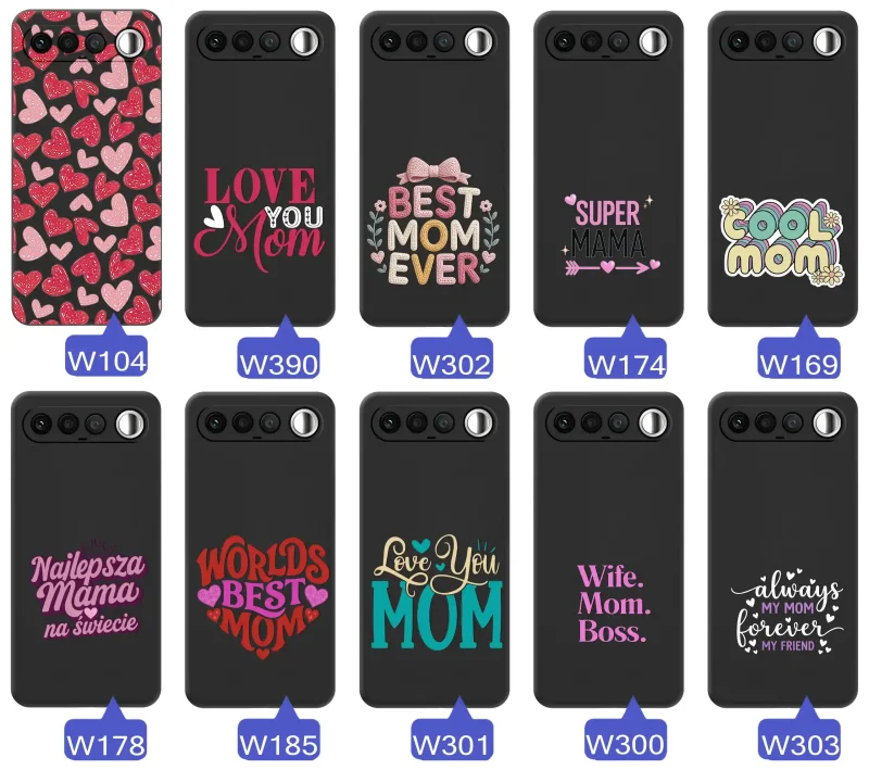 Kolekcja wzorów etui dla Mamy do Realme 16 5G napisy Super Mama, Najlepsza Mama na świecie, best mom ever, cool mom, I love you mom