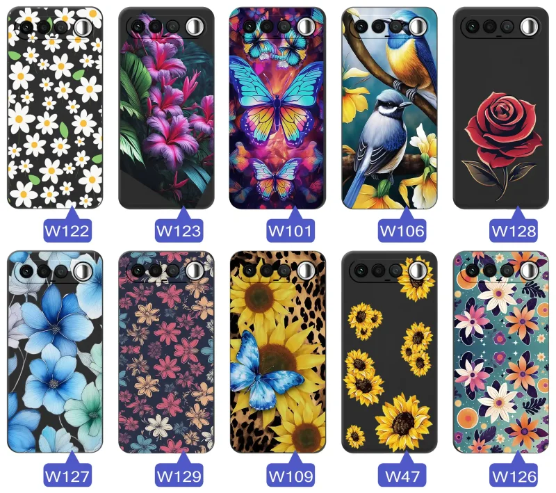 Etui wiosenne do Realme 16 5G z różnymi grafikami kwiatów, owoców, motyli i ptaków, kolekcja kolorowych wzorów na telefon