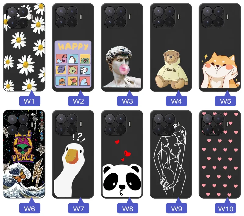 Kolekcja wzorów na Xiaomi 17T: kwiaty, zwierzęta, kolorowe grafiki
