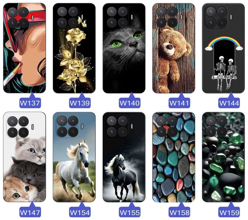 Fajne wzory na etui do Xiaomi 17T: konie, miś, róże