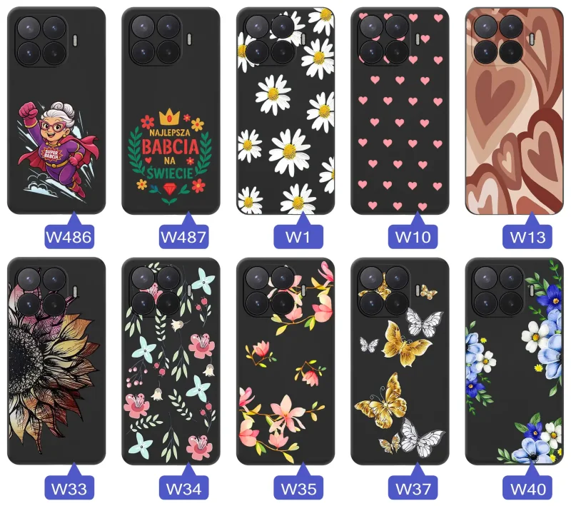 Różne etui dla Babci do Xiaomi 17T:  kwiaty, serca, napis Najlepsza Babcia na świecie, Babcia superbohaterka