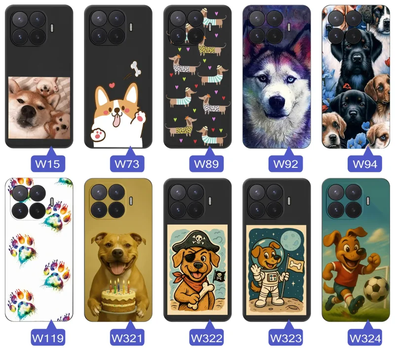 Kolekcja etui z psem do Xiaomi 17T: wzory z szczeniakami, husky, jamnikiem, buldogiem, psimi łapkami