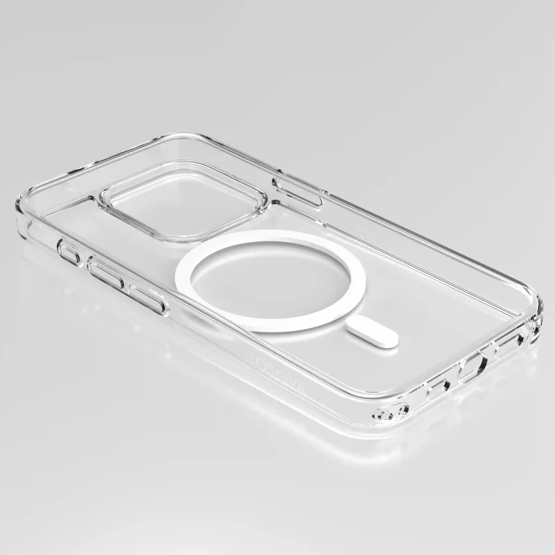 Etui OSOVA Magnetic Clear do iPhone 15 Pro z pierścieniem MagSafe i precyzyjnymi wycięciami