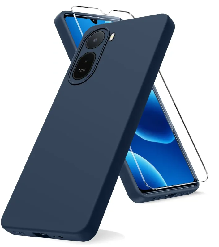 Elastyczne etui do Xiaomi Redmi A7 Pro w kolorze granatowym z matową powierzchnią ograniczającą ślady palców