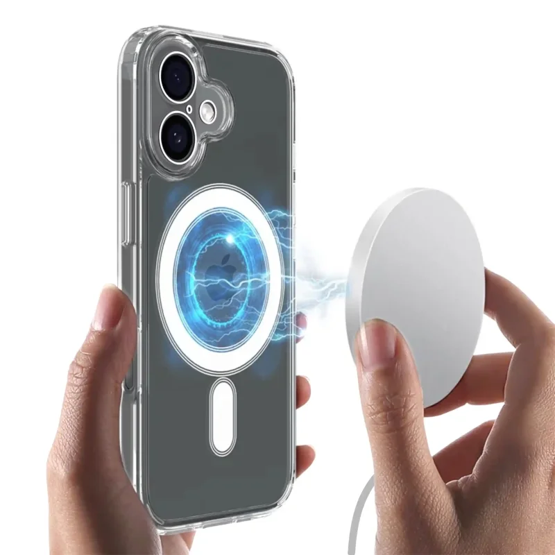 Bezbarwne etui MagSafe do iPhone 17 kompatybilne z ładowarką indukcyjną