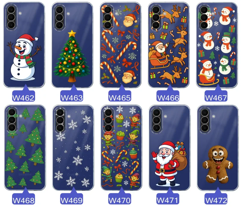 Kolekcja etui świątecznych i zimowych do Samsung Galaxy A27 5G: choinki, Mikołaje, pierniki