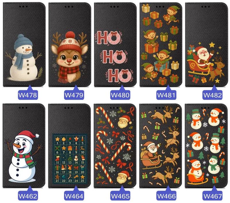 Kolekcja etui świątecznych do Xiaomi 17T Pro: bałwany, renifery, elfy, choinki, napis ho ho ho, święty Mikołaj