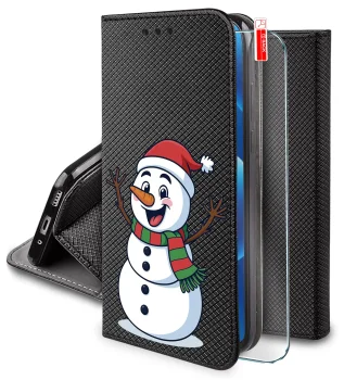 Etui do Xiaomi 17T Pro z klapką z wzorami świątecznymi ze szkłem