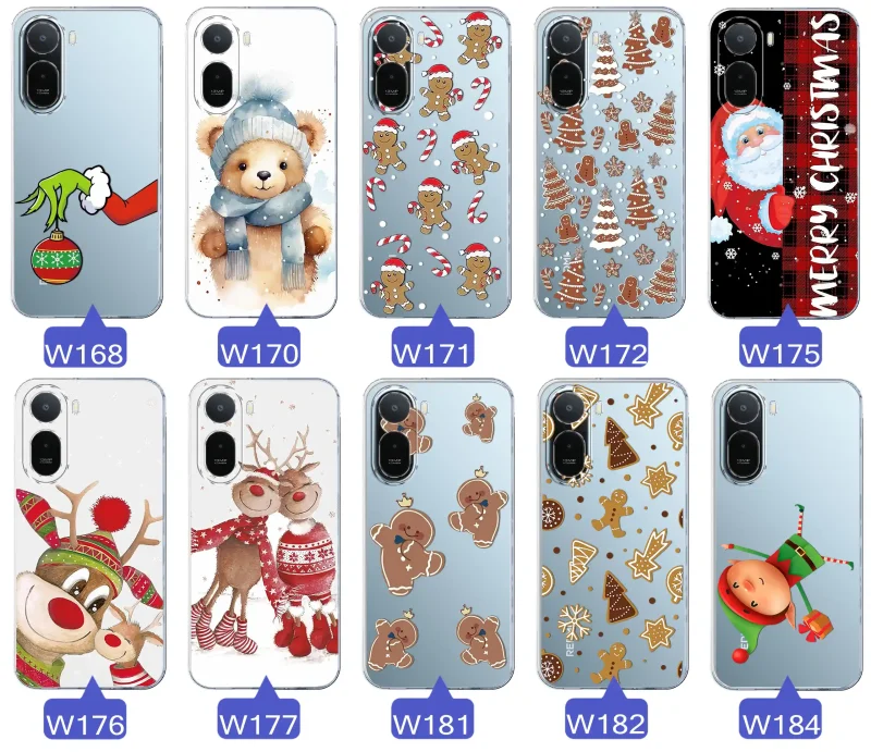 Motywy świąteczne i zimowe na etui do Xiaomi Redmi A7 Pro: misie, renifery i pierniczki