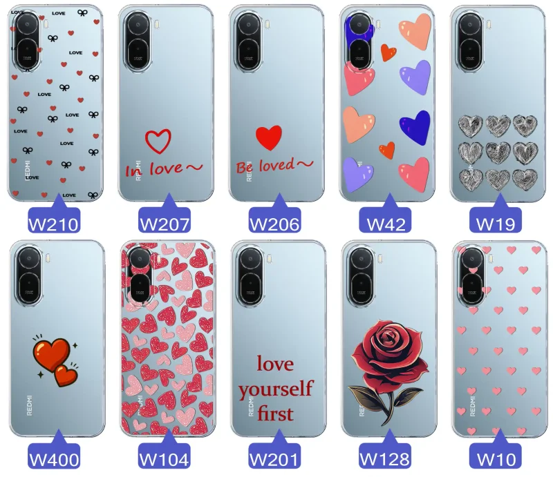 Różne wzory walentynkowe na case do Xiaomi Redmi A7 Pro: motywy miłosne: serca, romantyczne napisy, kwiaty, misie