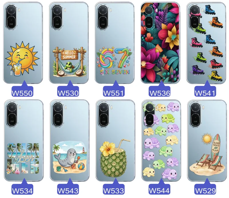 Kolekcja letnich wzorów etui do Xiaomi Redmi A7 Pro z motywami słońca, żółwia, six seven, tropikalnych kwiatów, rolek, plaży i kokosa