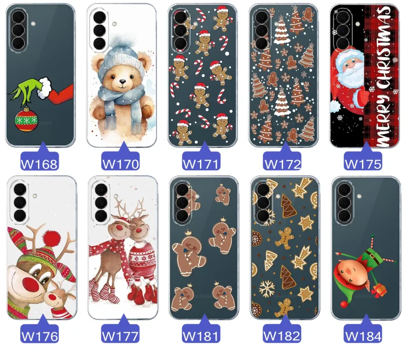 Motywy świąteczne i zimowe na etui do Samsung Galaxy A37 5G: misie, renifery i pierniczki
