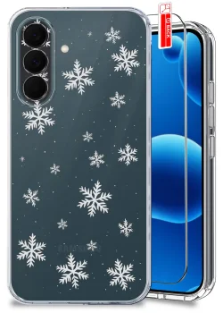 Etui do Samsung Galaxy A37 5G przezroczyste różne wzory świąteczne ze szkłem