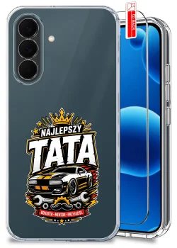 Etui do Samsung Galaxy A37 5G przezroczyste różne wzory dla Taty ze szkłem