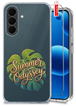 Etui do Samsung Galaxy A37 5G przezroczyste różne wzory wakacyjne ze szkłem