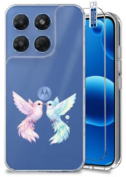 Etui do Motorola Moto G37 przezroczyste różne wzory modne ze szkłem
