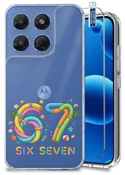 Etui do Motorola Moto G37 przezroczyste różne wzory wakacyjne ze szkłem