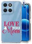 Etui do Motorola Moto G15 / G17 / Power przezroczyste różne wzory dla Mamy ze szkłem