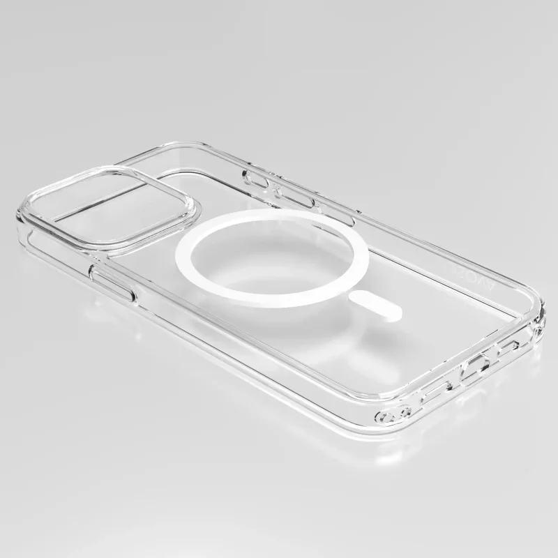 Przezroczyste etui do MagSafe OSOVA do iPhone 16 Pro z wbudowanym pierścieniem magnetycznym