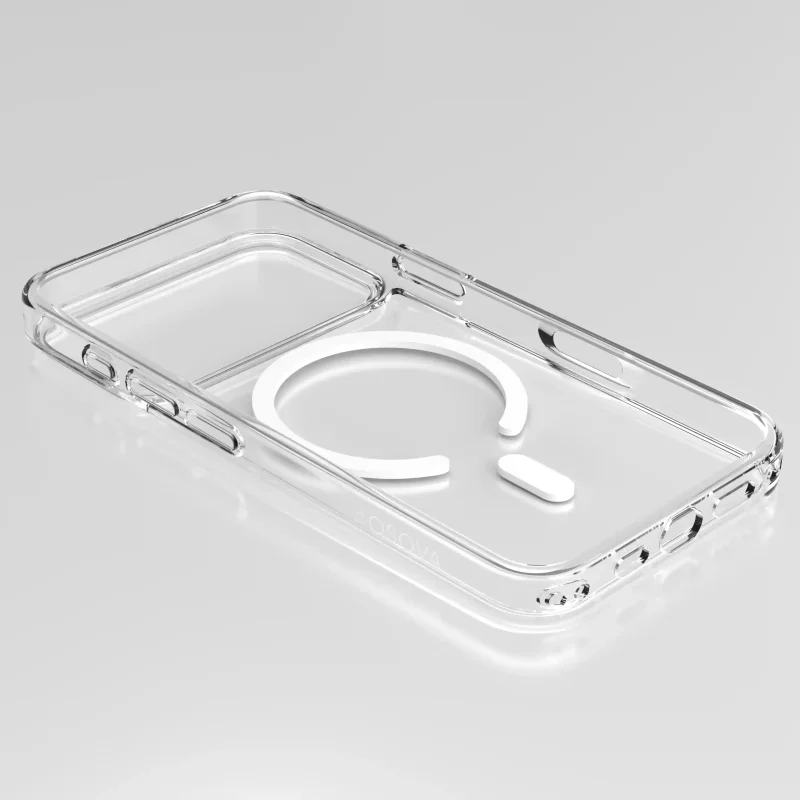 Etui Magnetic Clear OSOVA do iPhone 17 Pro Max z MagSafe i precyzyjnymi wycięciami na przyciski oraz aparat
